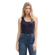 Tom Tailor Damesmode 1045540 Basic top ronde halslijn- Marine